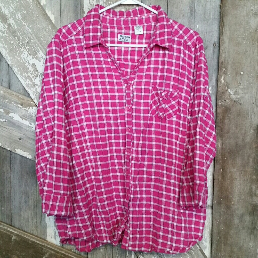 Bergen & Tate plus size button down blouse